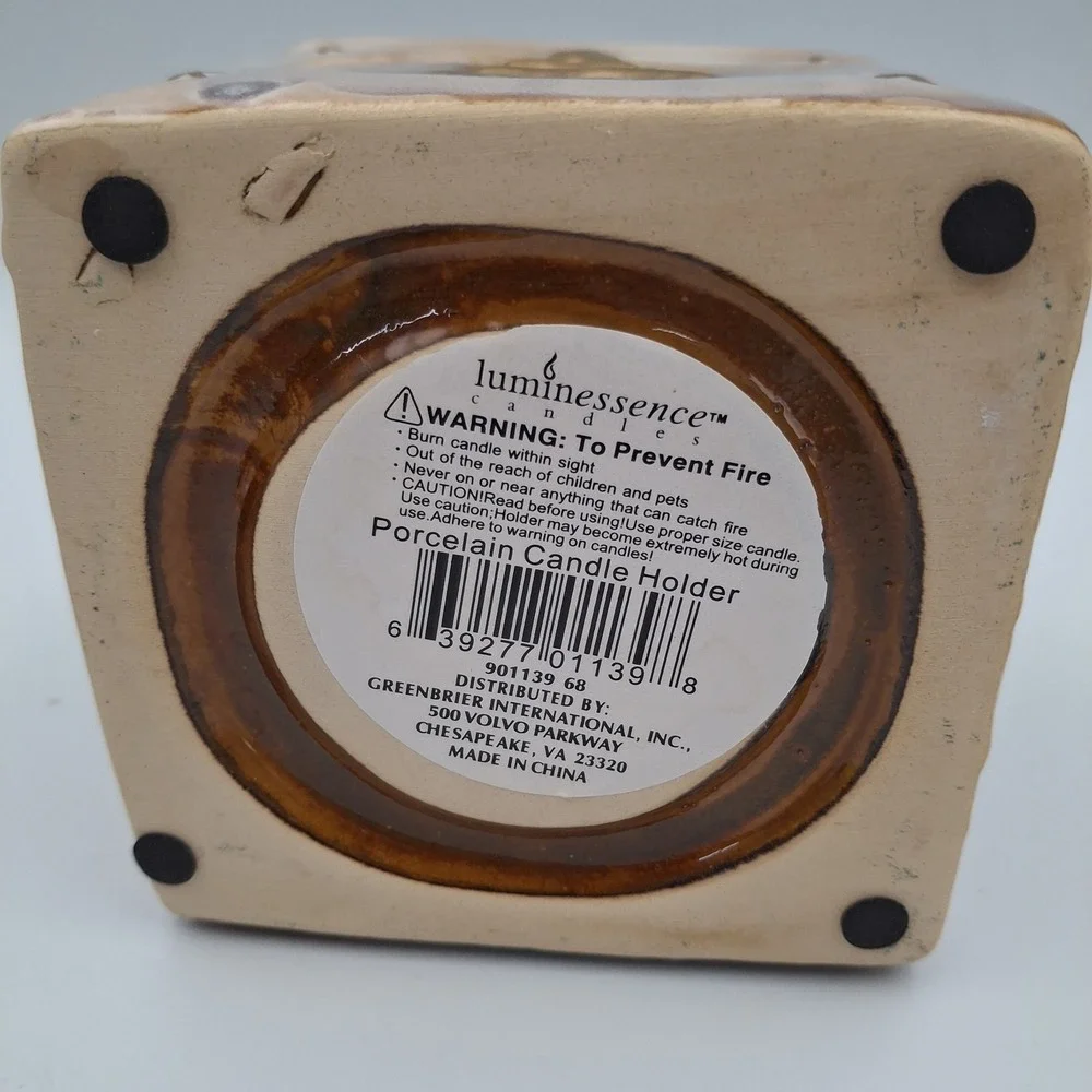 Luminessence Ceramic Votive‎ Candleholder Winter Christmas Tree 4